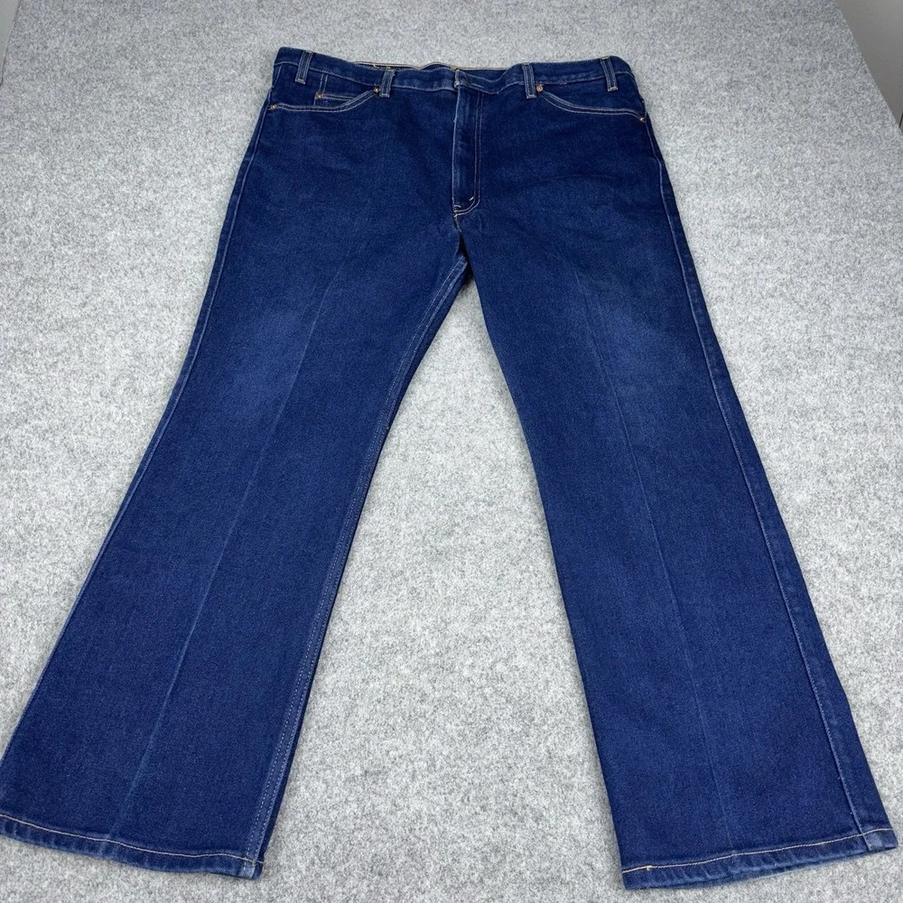 Levi's 517 Bootcut Jeans Mens 42x30 Dark Wash Western Blue Denim Casual Work EUC
